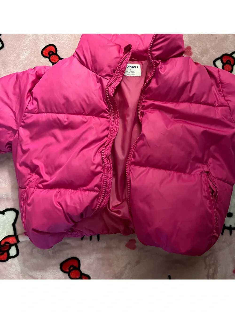 Old Navy Kids Pink Puffer Jacket